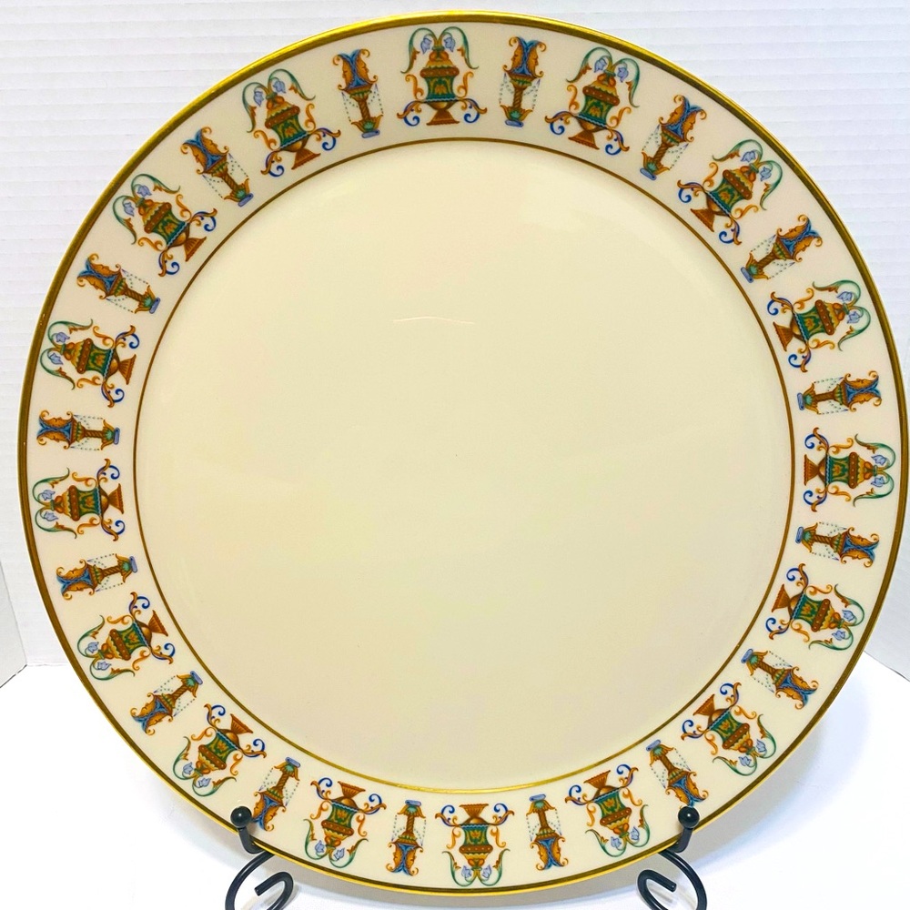 Lenox Vintage Round Porcelain With 24K Gold Trim Lido 13" Plate DISCONTINUED